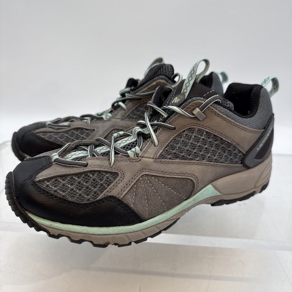 Merrell Hiking Shoes Womens Size 9 Gray Blue Smoke Moab Ventilator Vibram j87762
